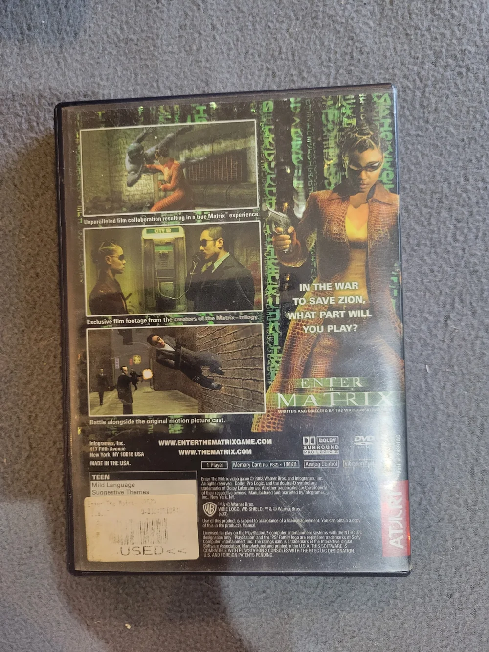 Sony PlayStation 2 Enter the Matrix
